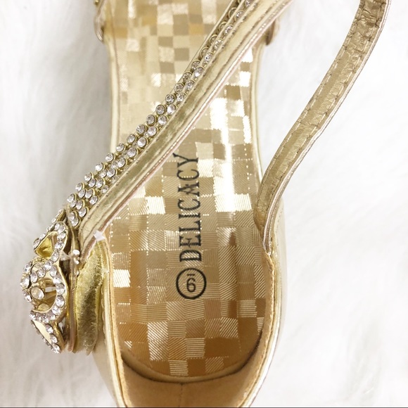 Delicacy | Gold Rhinestone Heels - Picture 3 of 6